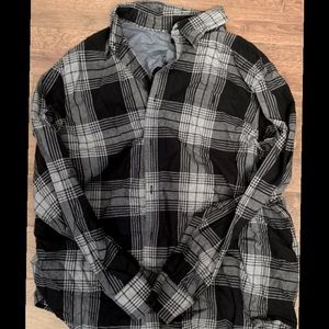 oversized black and grey flannel :) unisex!
